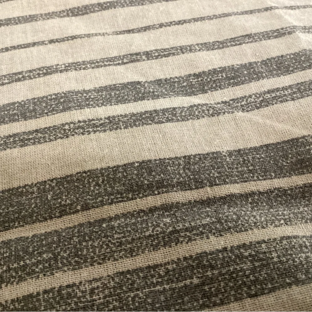 Threshold Rangeley Gray and White Striped Comforter